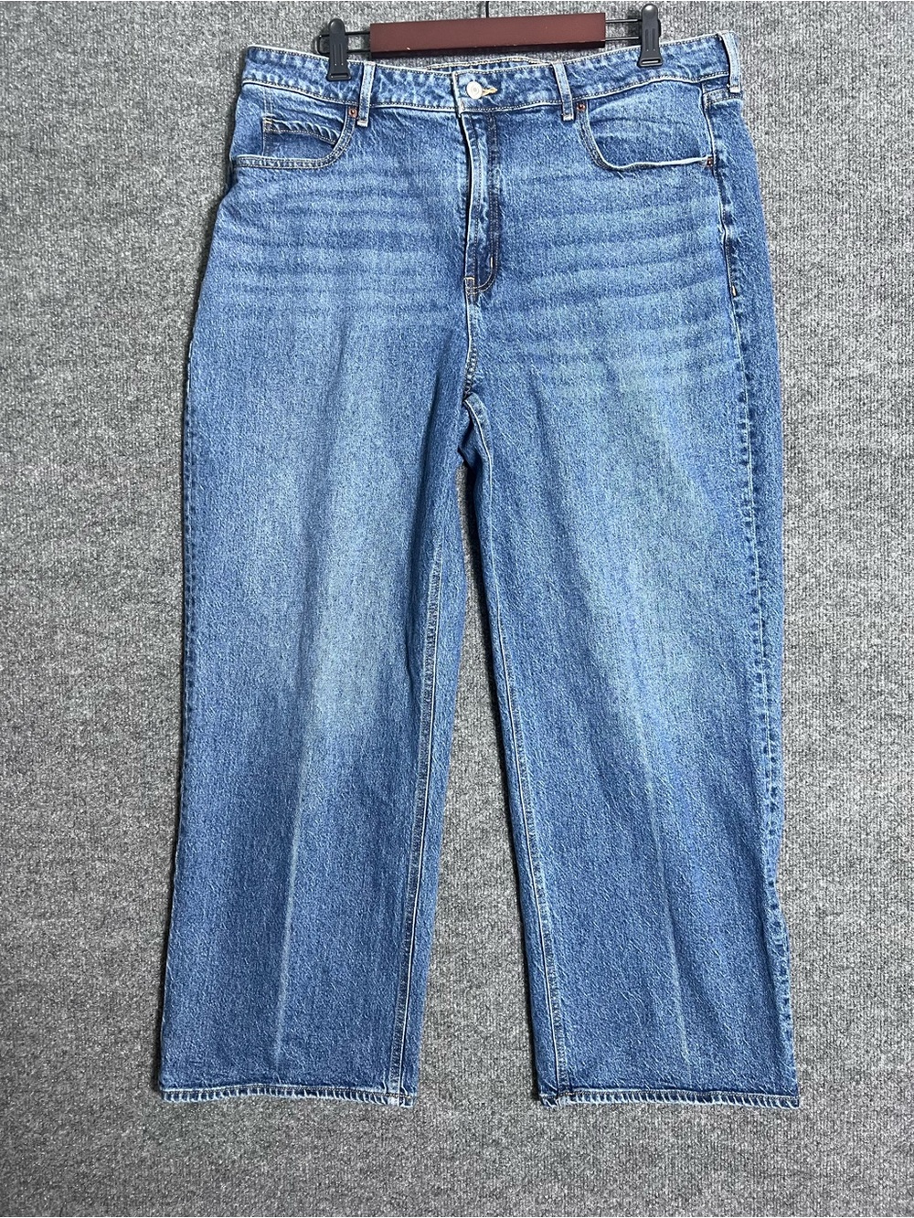 Old Navy Sky Hi Wide Leg Jeans Womens 18 Extra High Rise Stretch Medium Wash